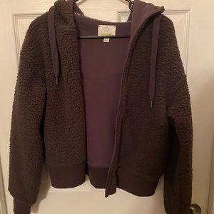 Aerie offline fuzzy cropped jacket